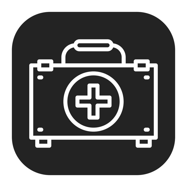 Imagen vectorial del icono del botiquín de primeros auxilios Se puede utilizar para el bienestar físico