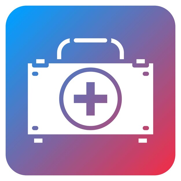 Imagen vectorial del icono del botiquín de primeros auxilios Se puede utilizar para el bienestar físico