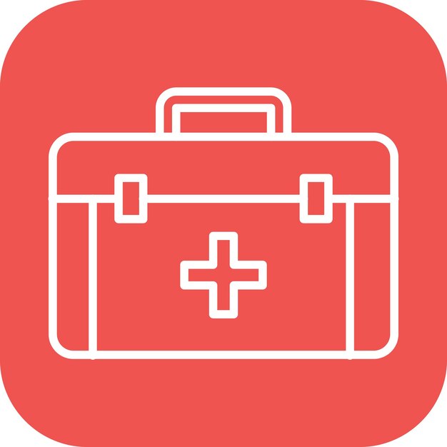Imagen vectorial del icono del botiquín de primeros auxilios Se puede utilizar para desastres naturales