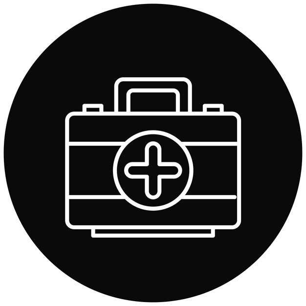 Imagen vectorial del icono del botiquín de primeros auxilios Se puede utilizar para la medicina