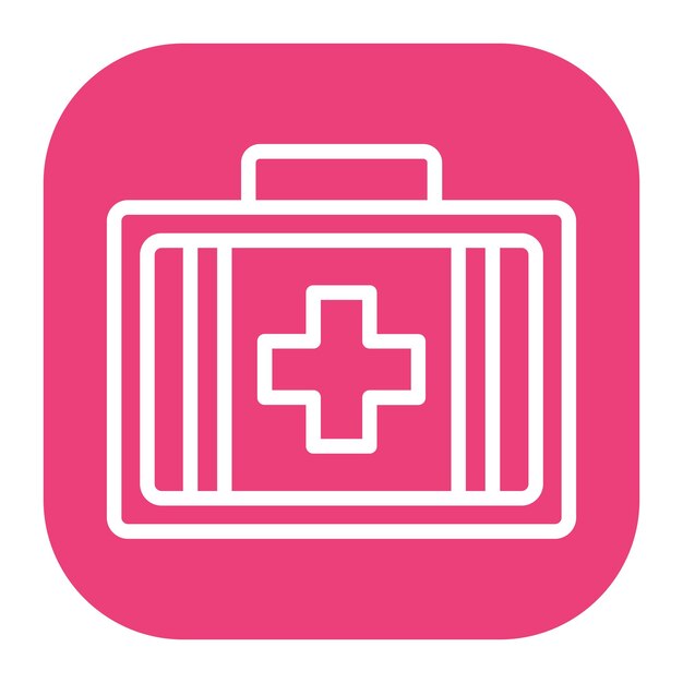 Imagen vectorial del icono del botiquín de primeros auxilios Se puede utilizar para el rescate y la respuesta