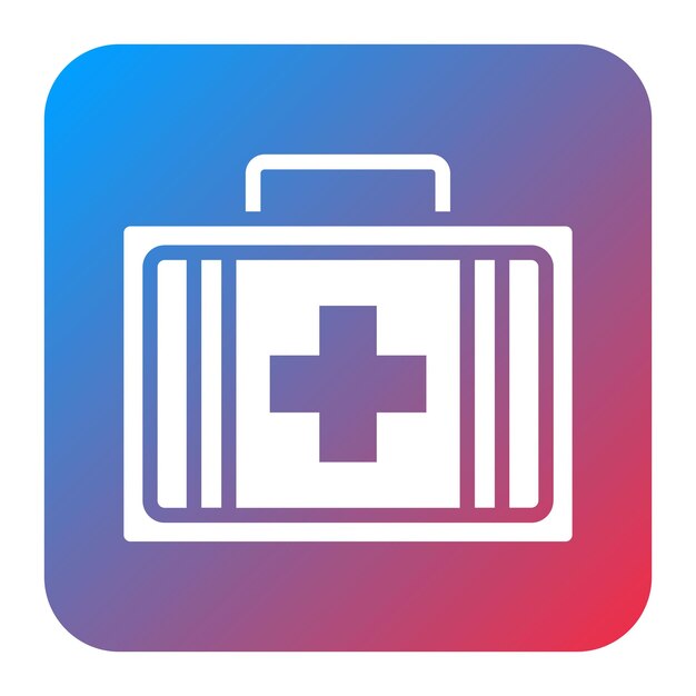Imagen vectorial del icono del botiquín de primeros auxilios Se puede utilizar para el rescate y la respuesta