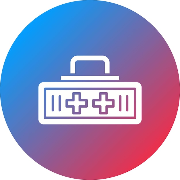 Imagen vectorial del icono del botiquín de primeros auxilios Puede utilizarse para el servicio de taxi