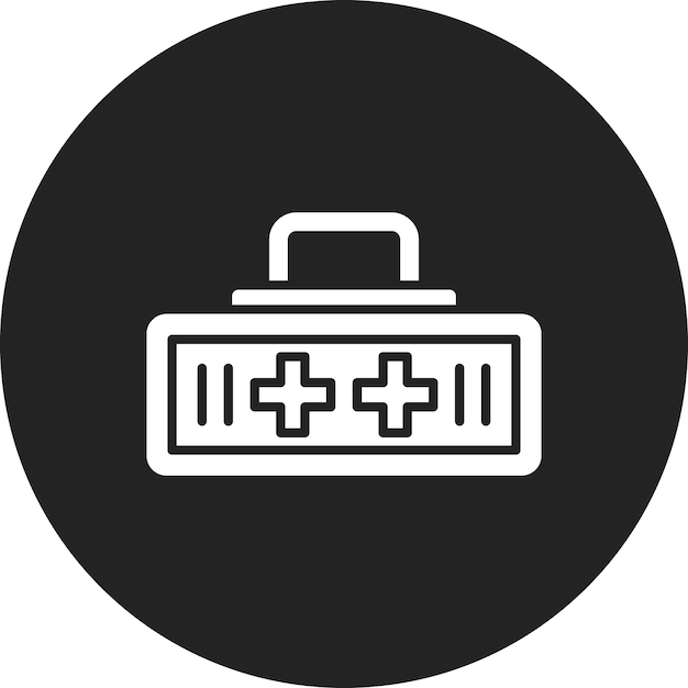 Imagen vectorial del icono del botiquín de primeros auxilios Puede utilizarse para el servicio de taxi