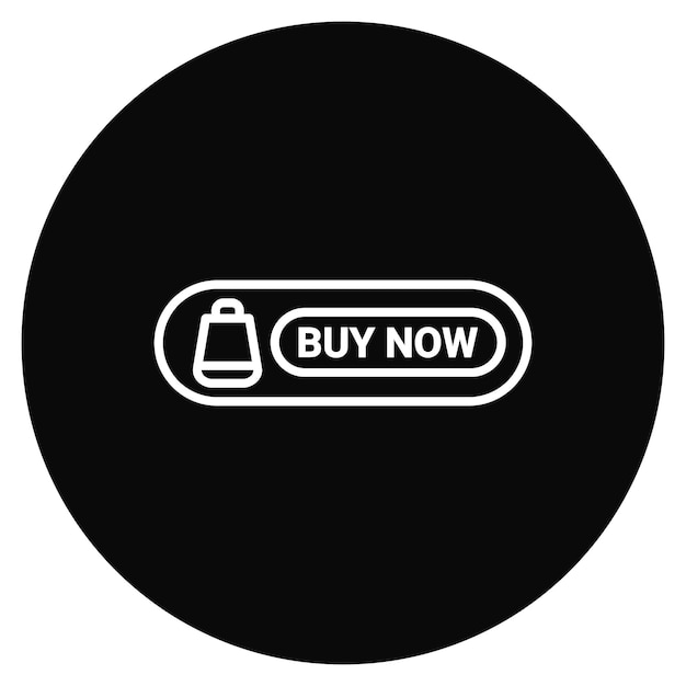 Imagen vectorial del icono del botón Comprar ahora Se puede utilizar para el comercio electrónico