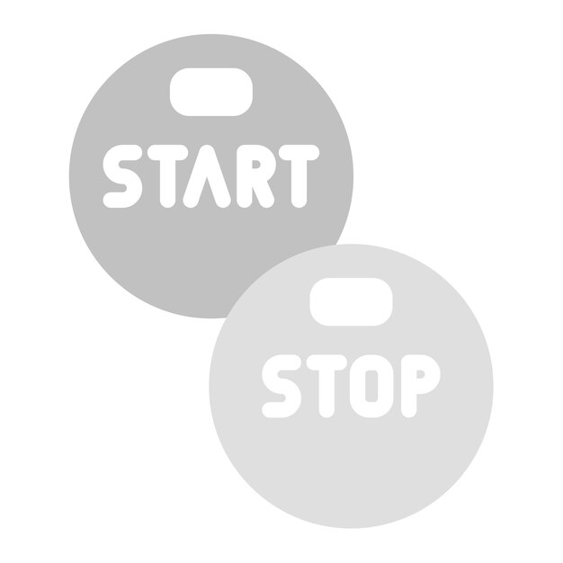 Imagen vectorial del icono del botón Start Stop Se puede utilizar para la robótica