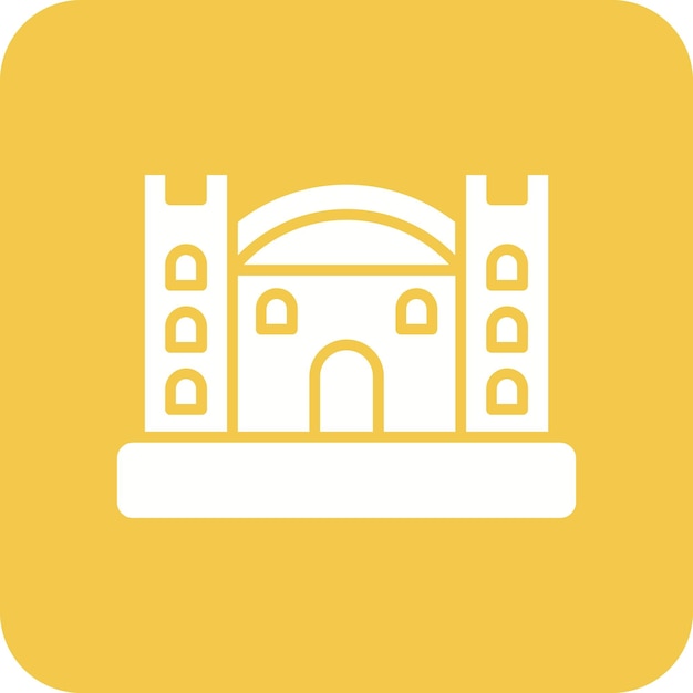 Imagen vectorial del icono de Bouncy Castle Se puede usar para el jardín de infantes