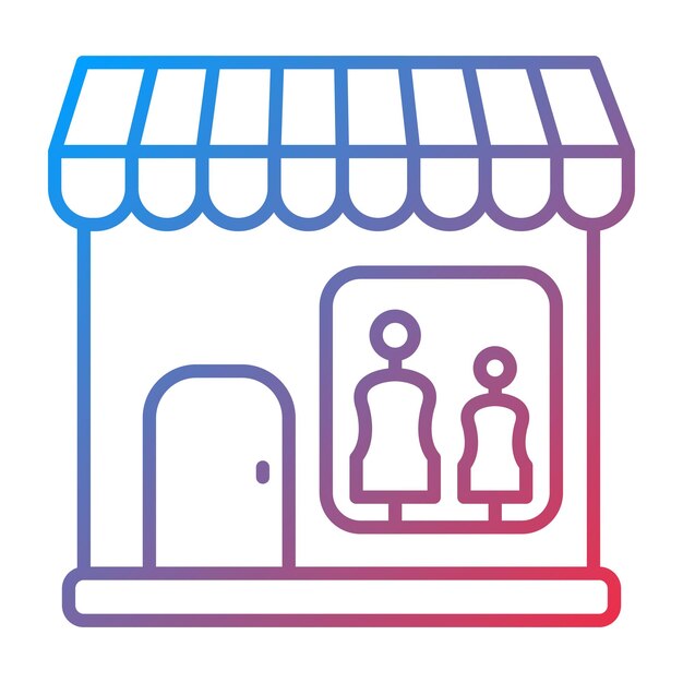 Imagen vectorial del icono de la boutique Se puede utilizar para tiendas y tiendas