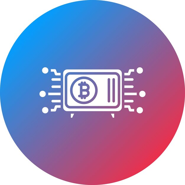 La imagen vectorial del icono de la bóveda criptográfica se puede utilizar para la criptomoneda