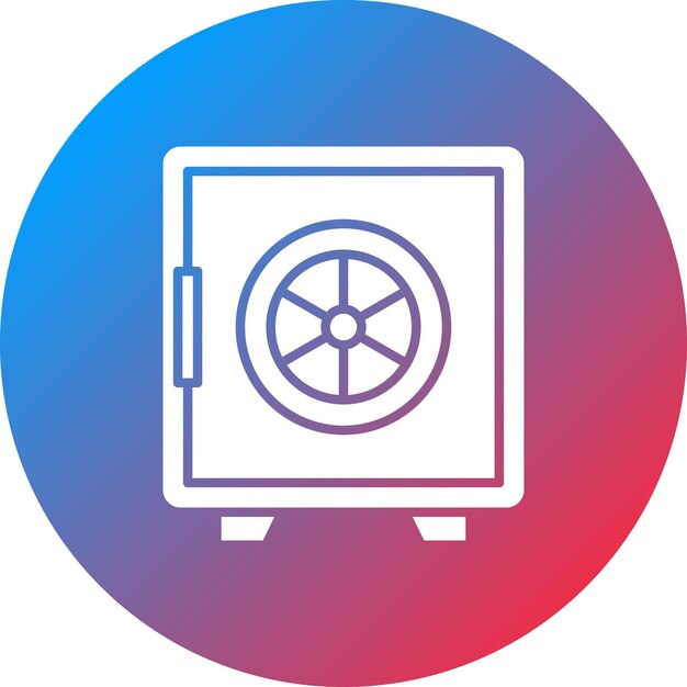 Imagen vectorial del icono de la bóveda de dinero Se puede usar para Crime and Law