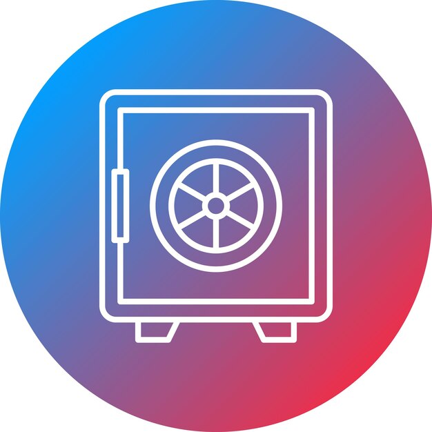 Imagen vectorial del icono de la bóveda de dinero Se puede usar para Crime and Law