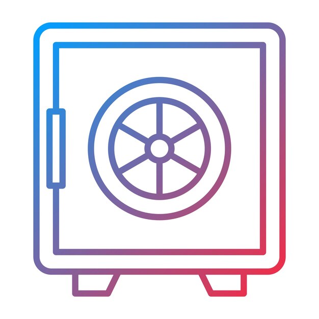 Imagen vectorial del icono de la bóveda de dinero Se puede usar para Crime and Law
