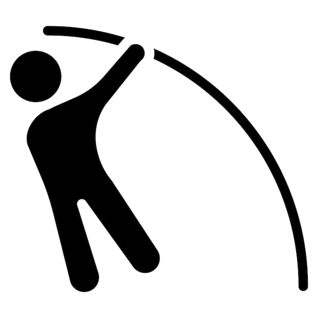 Imagen vectorial del icono de la bóveda del poste Se puede usar para atletismo