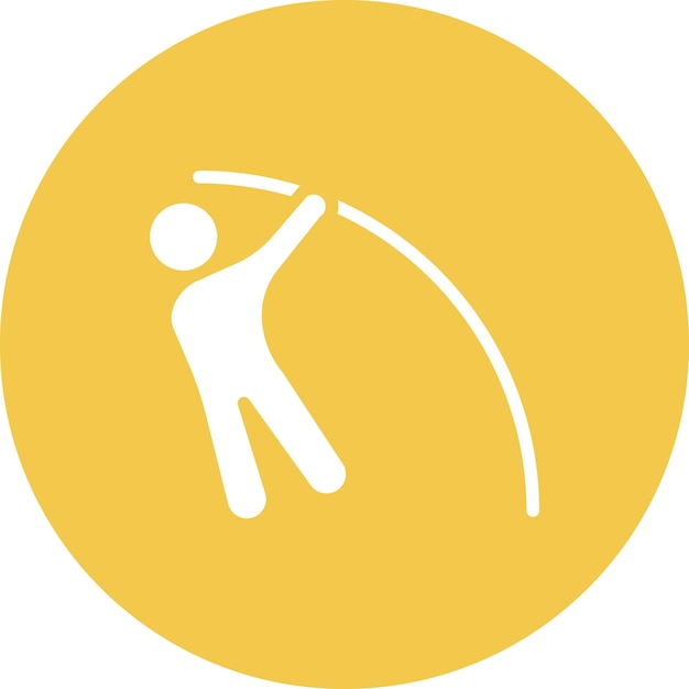 Imagen vectorial del icono de la bóveda del poste Se puede usar para atletismo