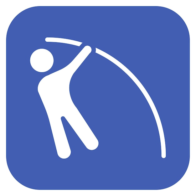 Imagen vectorial del icono de la bóveda del poste Se puede usar para atletismo