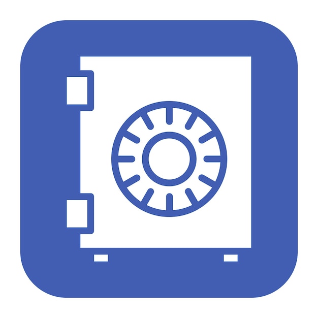 La imagen vectorial del icono de la bóveda se puede utilizar para el comercio