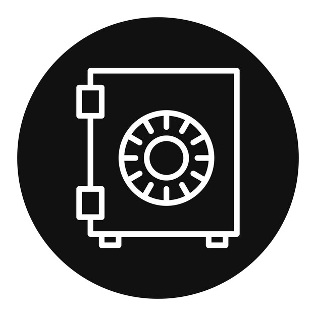 La imagen vectorial del icono de la bóveda se puede utilizar para el comercio