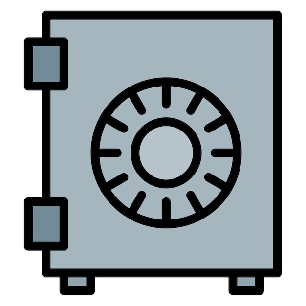 La imagen vectorial del icono de la bóveda se puede utilizar para el comercio