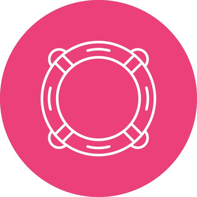 Imagen vectorial del icono de la boya salvavidas Se puede usar para protección y seguridad