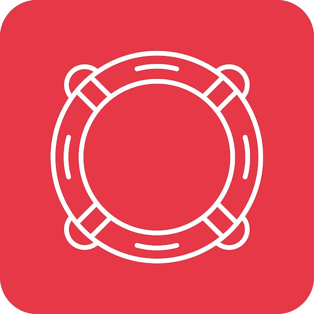 Imagen vectorial del icono de la boya salvavidas Se puede usar para protección y seguridad
