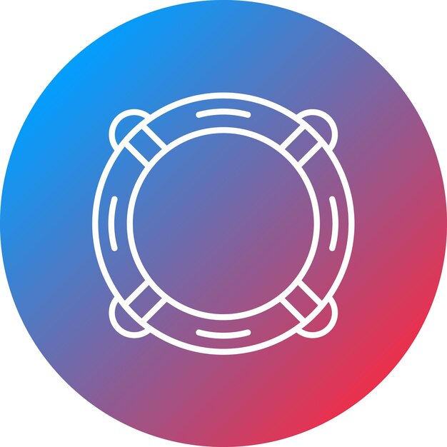 Imagen vectorial del icono de la boya salvavidas Se puede usar para protección y seguridad
