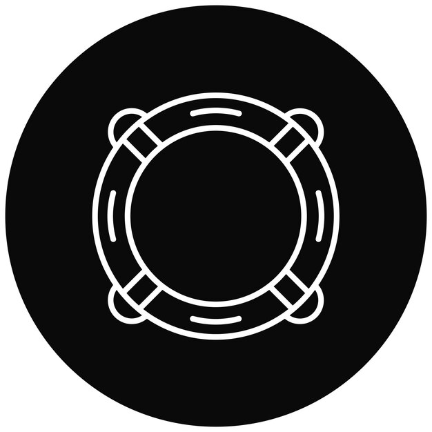 Imagen vectorial del icono de la boya salvavidas Se puede usar para protección y seguridad