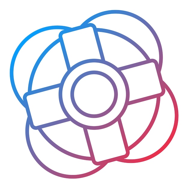 Imagen vectorial del icono de la boya salvavidas Se puede utilizar para Coastline