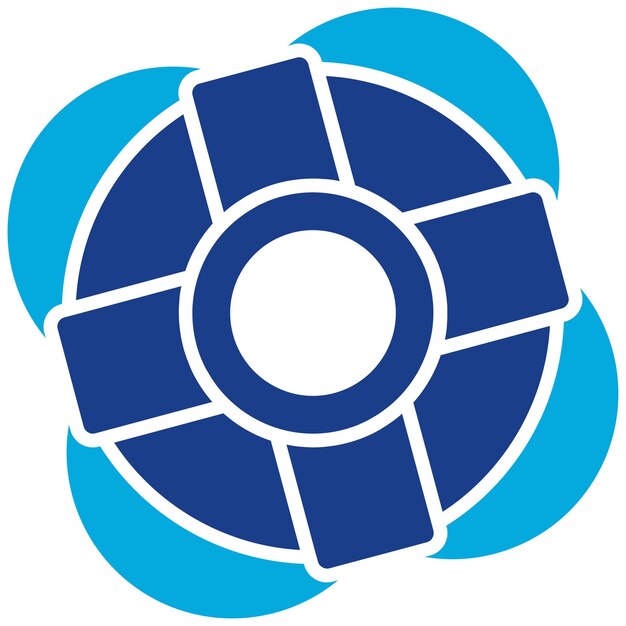 Imagen vectorial del icono de la boya salvavidas Se puede utilizar para Coastline