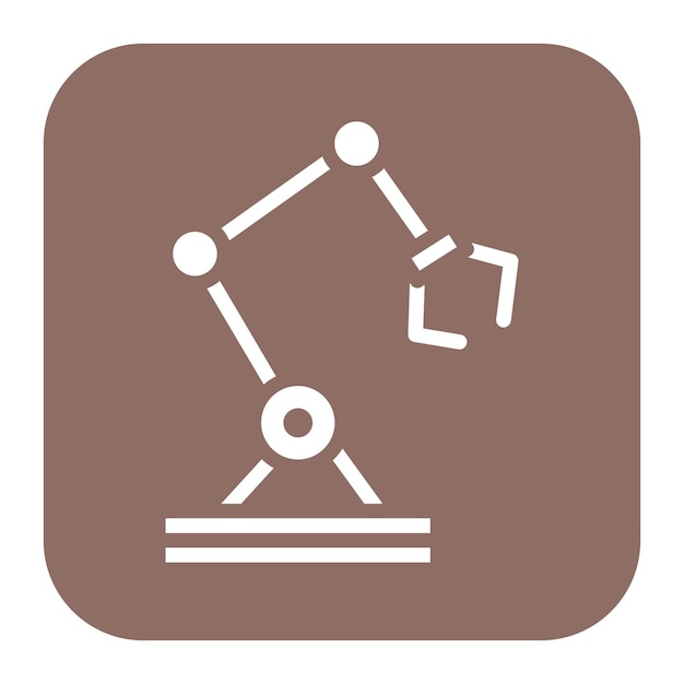 Imagen vectorial del icono del brazo robótico Se puede usar para ciencia ficción