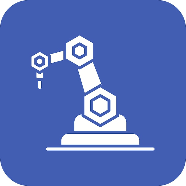 Imagen vectorial del icono del brazo robótico Se puede usar para Factory