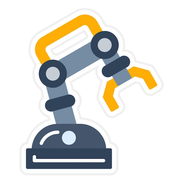 Imagen vectorial del icono del brazo robótico Se puede utilizar para la ingeniería