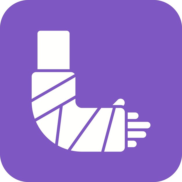 Imagen vectorial del icono del brazo roto Se puede utilizar para la discapacidad
