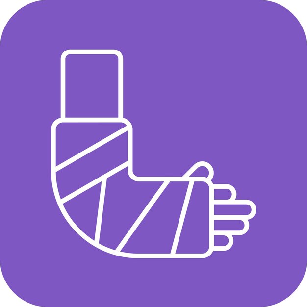 Imagen vectorial del icono del brazo roto Se puede utilizar para la discapacidad