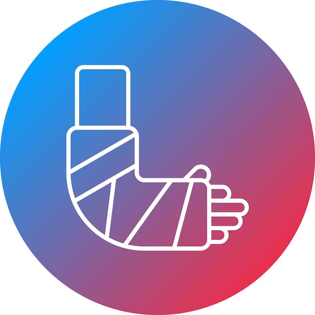 Imagen vectorial del icono del brazo roto Se puede utilizar para la discapacidad