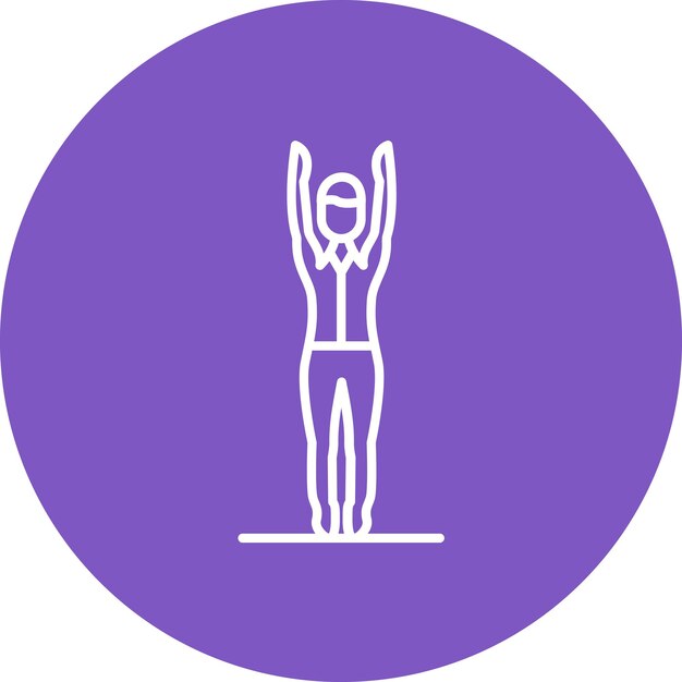 La imagen vectorial del icono de los brazos de estiramiento se puede utilizar para la comodidad