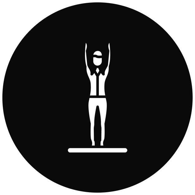La imagen vectorial del icono de los brazos de estiramiento se puede utilizar para la comodidad