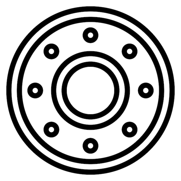 Imagen vectorial del icono de la brida Se puede utilizar para la metalurgia