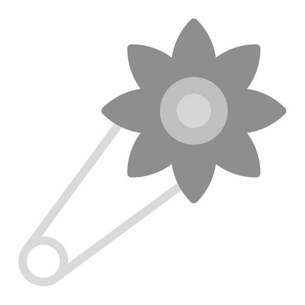 Imagen vectorial del icono del broche Se puede usar para Luxury
