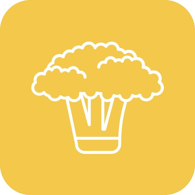 Imagen vectorial del icono del brócoli Se puede usar para jardinería