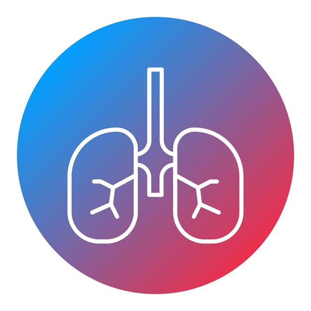 Imagen vectorial del icono de los bronquios puede usarse para la anatomía humana