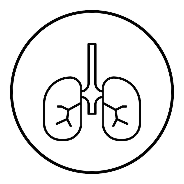 Imagen vectorial del icono de los bronquios puede usarse para la anatomía humana