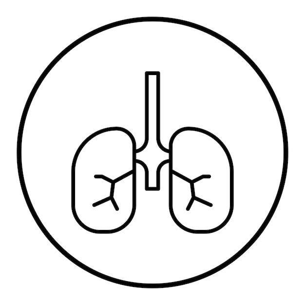 Imagen vectorial del icono de los bronquios puede usarse para la anatomía humana