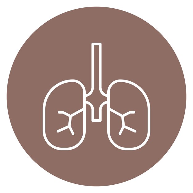 Vector imagen vectorial del icono de los bronquios puede usarse para la anatomía humana