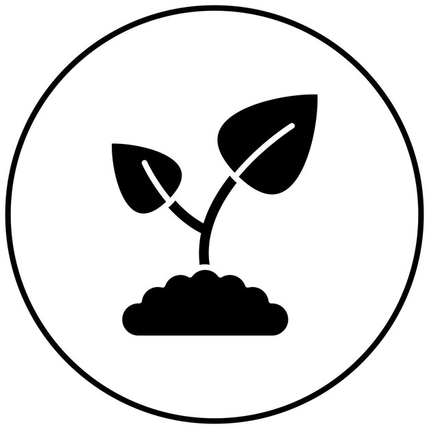 Imagen vectorial del icono de brote verde Se puede usar para jardinería