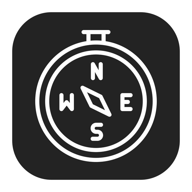 Imagen vectorial del icono de la brújula de crucero Se puede utilizar para el crucero