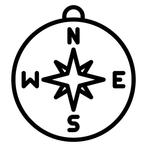 Imagen vectorial del icono de la brújula Se puede usar para el Día Mundial de los Refugiados