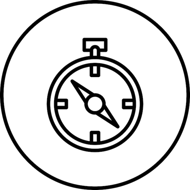 Imagen vectorial del ícono de la brújula Se puede utilizar para la geografía
