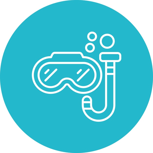 Imagen vectorial del icono de buceo Se puede usar para deportes acuáticos