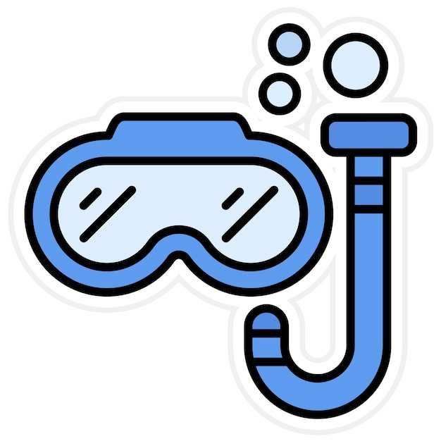 Imagen vectorial del icono de buceo Se puede usar para deportes acuáticos