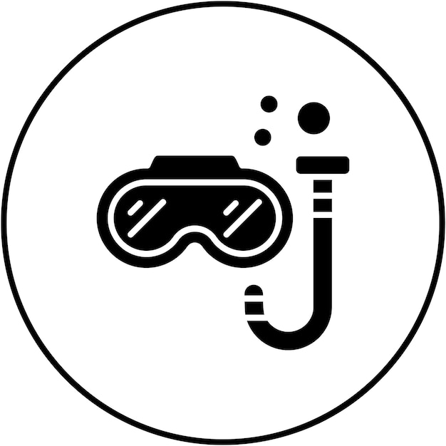 Imagen vectorial del icono de buceo Se puede usar para deportes acuáticos